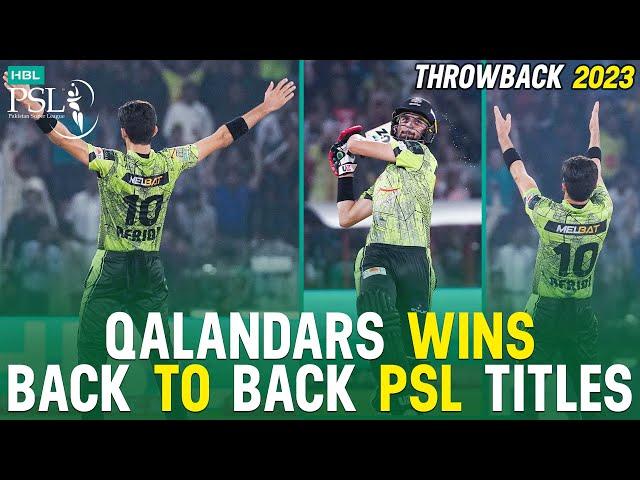PSL Throwback | 𝐐𝐚𝐥𝐚𝐧𝐝𝐚𝐫𝐬 𝐖𝐢𝐧𝐬 𝐁𝐚𝐜𝐤 𝐭𝐨 𝐁𝐚𝐜𝐤 𝐏𝐒𝐋 𝐓𝐢𝐭𝐥𝐞𝐬 | Lahore Qalandars vs Multan Sultans