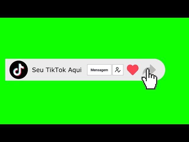 Green Screen Redes Sociais TikTok [Seguir, Curtir, Compartilhar] Chroma Key, Fundo Verde