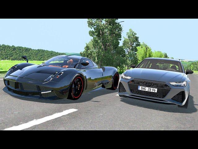 Street Race Crashes #21 - BeamNG DRIVE | SmashChan