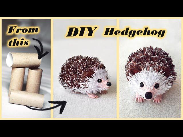 How to make paper HEDGEHOG | DIY toilet paper/kitchen towel roll crafts