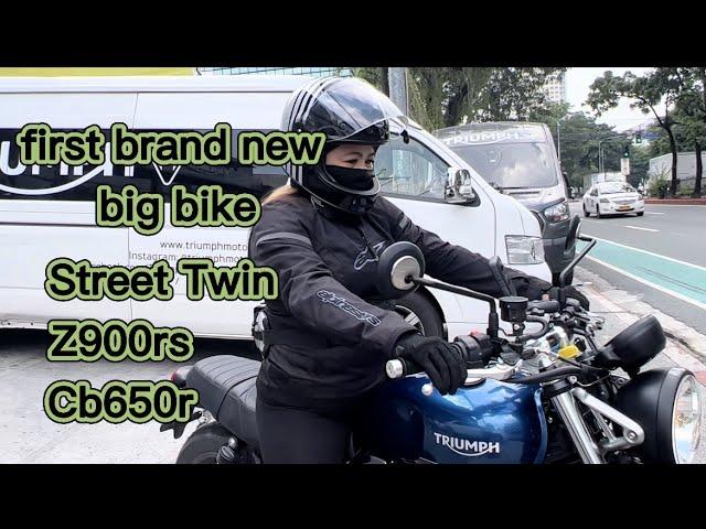 triumph street twin, kawasaki z900rs or honda cb650r for a brand new bigbike? @BernadetteReyes