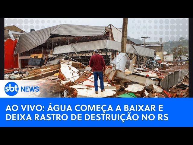 AO VIVO: Água começa a baixar e deixa rastro de destruição no RS #riograndedosul