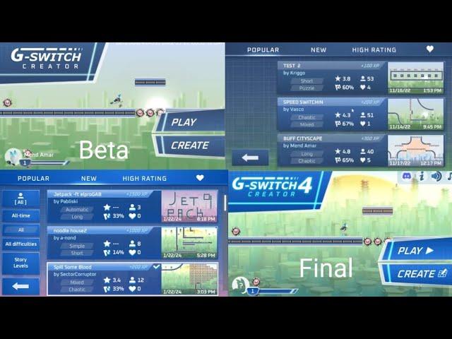 G-Switch 4 Creator Beta vs Final Release Comparison