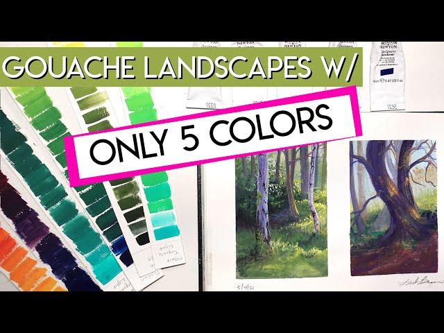 GOUACHE limited palette (5 colors)  Advice and tips