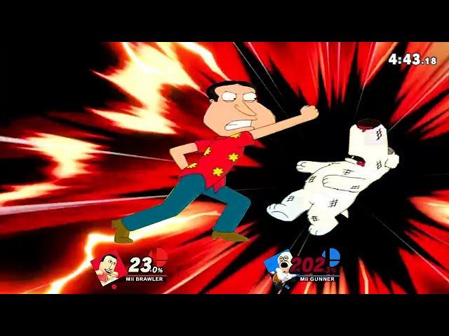 Quagmire beats up Brian but it's Smash Ultimate