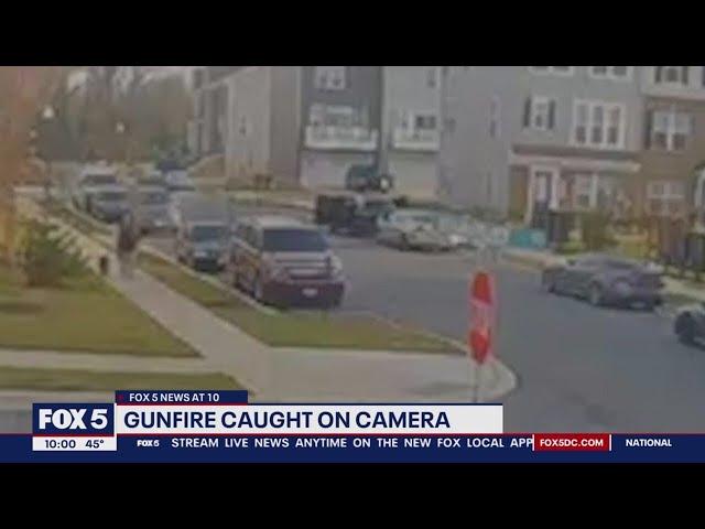 Gunfire caught on camera in Prince George's County neighborhood