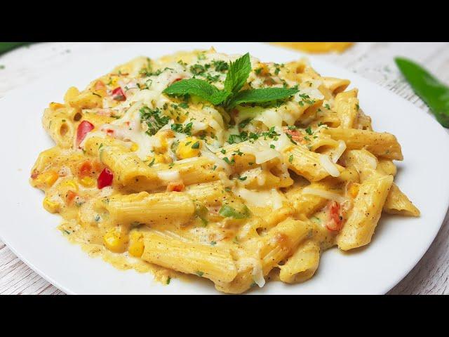 Vegetable White Sauce Pasta Recipe | Desi Style Béchamel Sauce | Easy Cooking Recipes For Beginners