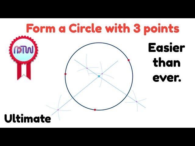 Drawing PERFECT CIRCLE with JUST 3 POINTS in SECONDS CHALLENGE