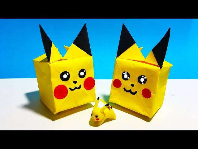 ОРИГАМИ  ПИКАЧУ / Надувная игрушка из бумаги / ORIGAMI Pikachu Pokemon / Paper inflatable toy