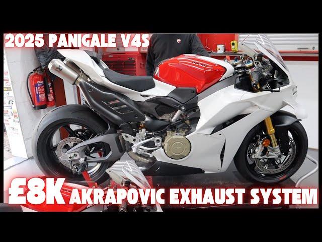 2025 Panigale V4s Full Akrapovic Wheelbarrow Exhaust System & Ducati Race Track Fairing Kit fitted