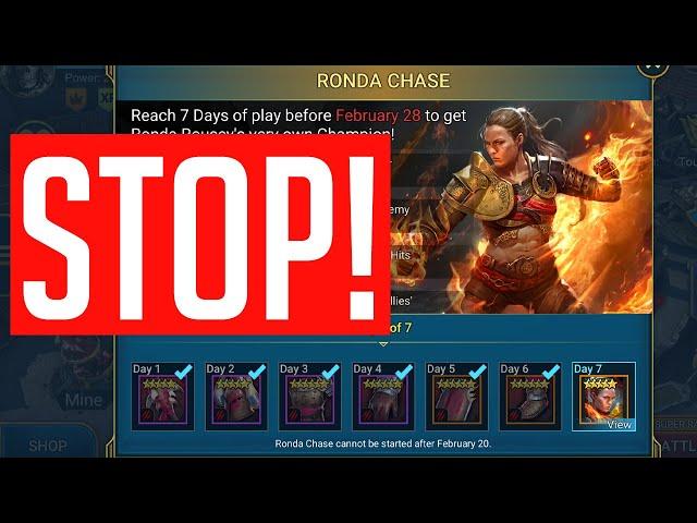 DONT MAKE THIS MISTAKE! 24HRS TO GO ON RONDA! | Raid: Shadow Legends