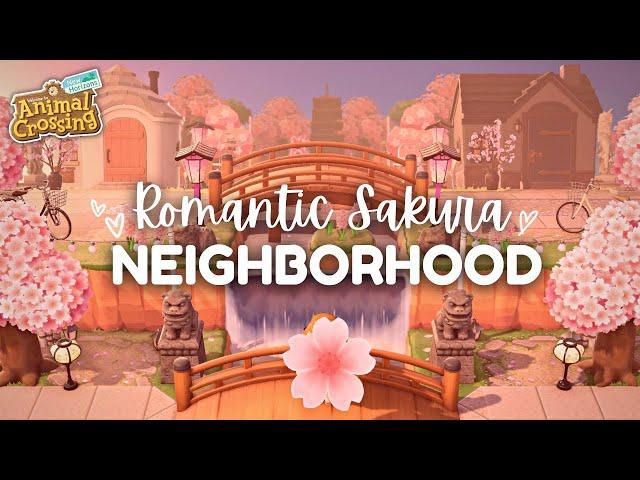 Romantic Cherry Blossom Neighborhood!  Animal Crossing: New Horizons | Sakura Speed Build