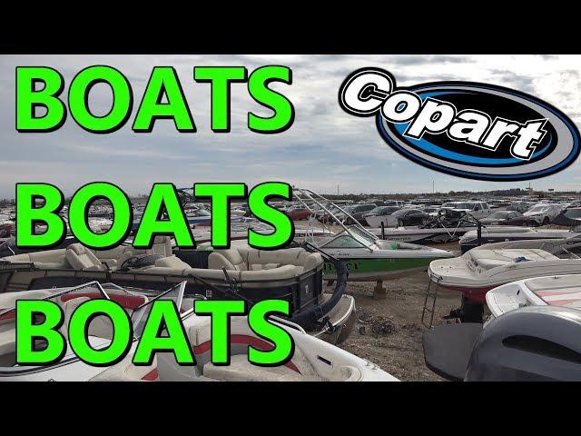 WRECKED FLOODED BOATS EVERYWHERE Rebuildable? Copart Walk around