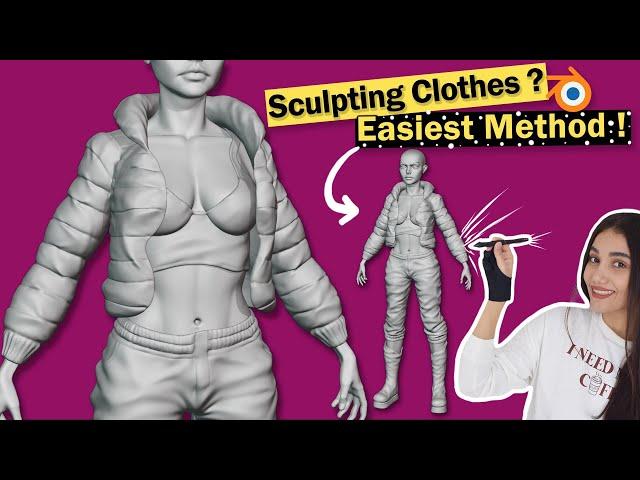 Use This Easy Method For Sculpting Clothes In Blender !