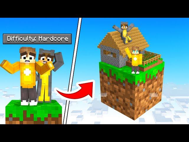 We Started a HARDCORE One Block Minecraft World!