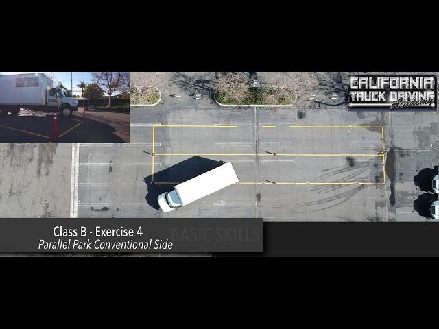 California Truck Driving Academy - Class B - Parallel Park Conventional Side