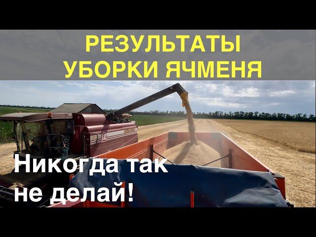 Как мы убирали ячмень под дождем. РЕЗУЛЬТАТЫ!