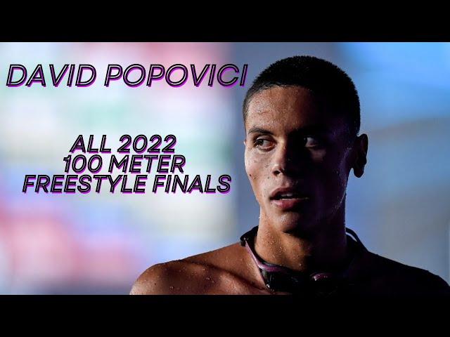 David Popovici | All 2022 100 Meter Freestyle Finals