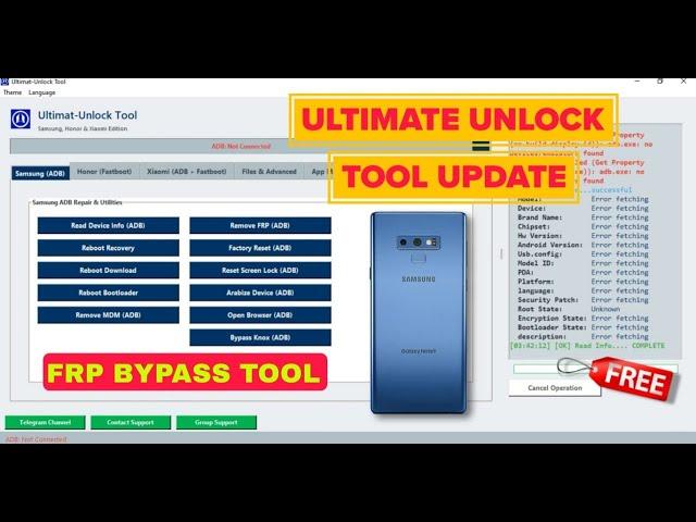 SamFRP Bypass- Ultimat Unlock Tool Update 2025 - Ultimat Unlock Xiaomi Honor Free Bypass Samsung Frp