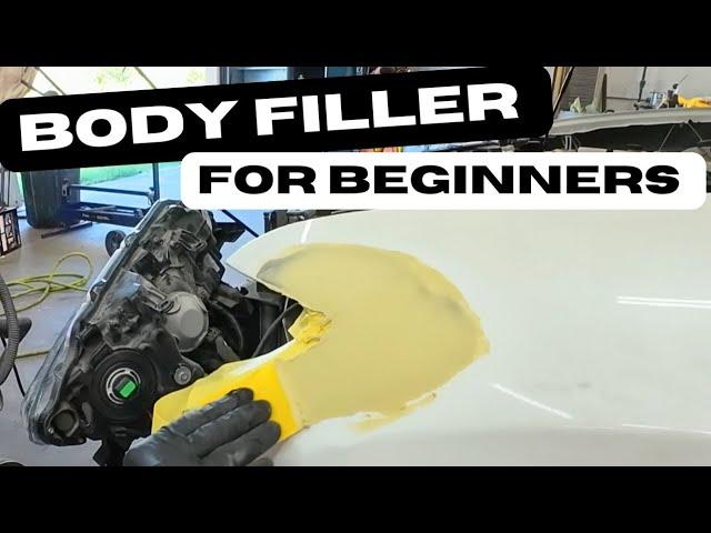 Simple steps when using bodyfiller/bondo on small dents