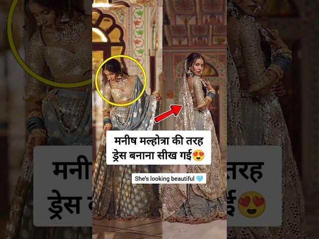 Nancy Tyagi making royal lehenga just like Manish Malhotra