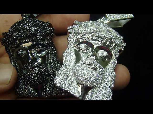 Mr Chris Da Jeweler Sterling Silver Kanye West Micro Solid Back  Jesus Pendant (VNO: CP4896 )