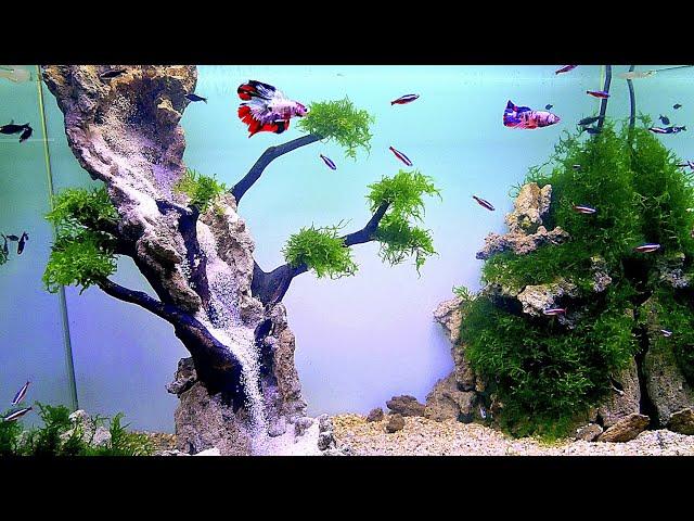 HOW TO MAKE SAND WATERFALL AQUARIUM