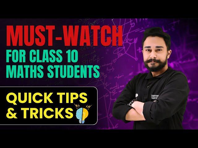  Tips & Tricks | Must-Watch for Class 10 Maths Students | CBSE 2024-25  #cbse #maths