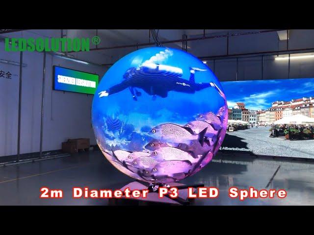 2m Diameter P3 LED Sphere Production Video