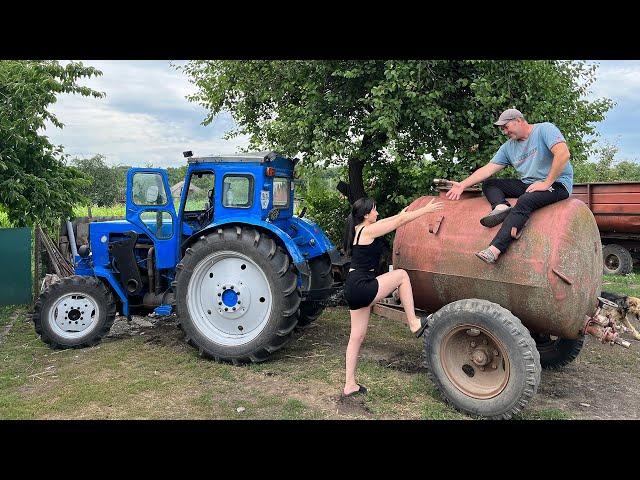 Все буде Україна! Купив бочку, новий бізнес на Трактору Т-40АМ (Заробіток на Коровах)