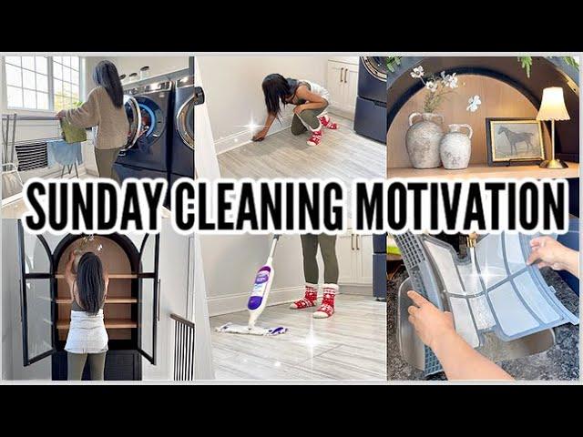 SUNDAY CLEANING MOTIVATION || SUNDAY RESET ROUTINE || LAUNDRY ROOM DEEP CLEAN