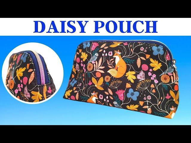 How to sew a zipper pouch without zipper tabs / Daisy zipper pouch