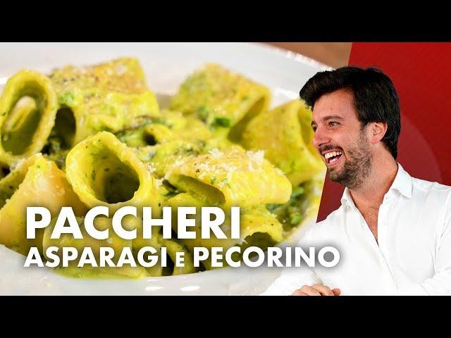 Paccheri asparagi e pecorino: buonissimi e coloratissimi *GREEN POWER*