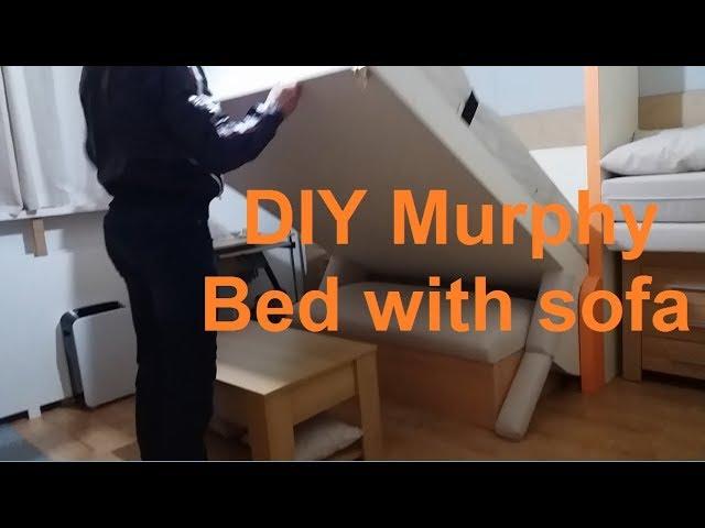 3 in 1 DIY Murphy Wall Bed with Sofa