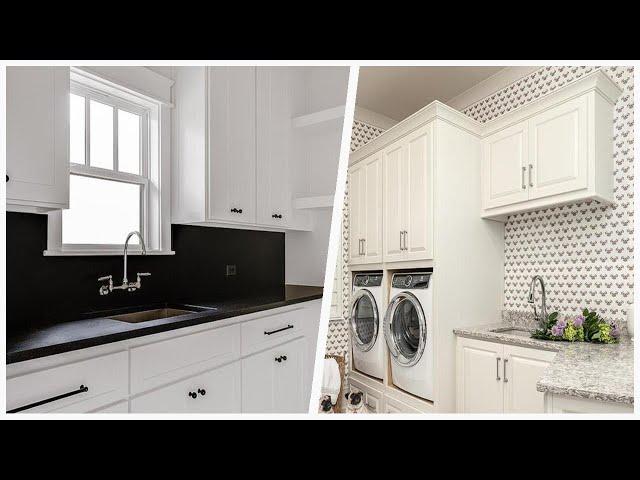 Stunning Laundry Room Designs: Matchstick & Granite Inspiration!