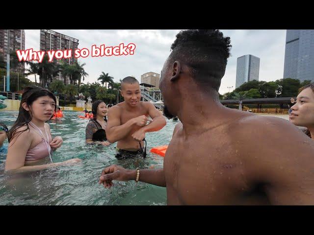 SWIMMING AT A CHINESE BEACH AS A BLACK MAN AND THIS IS HOW THEY GOT SHOCKED 