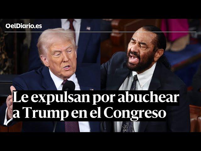 EXPULSADO por ABUCHEAR a TRUMP durante su discurso ante el CONGRESO