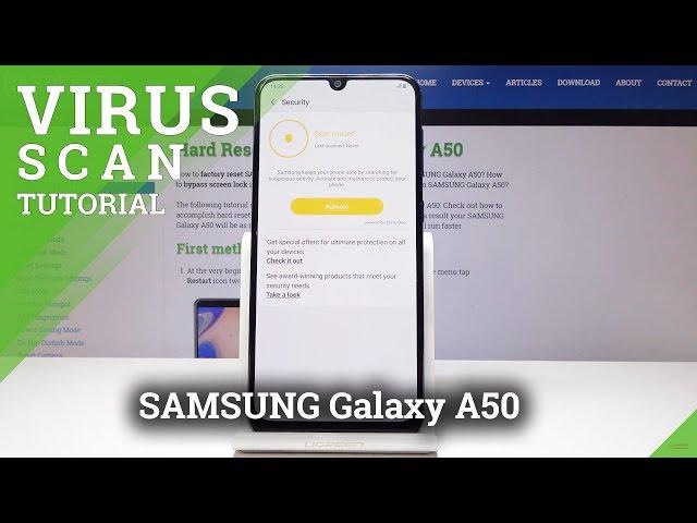 How to Scan Virus in SAMSUNG Galaxy A50 - Security Scan / Anti-Virus