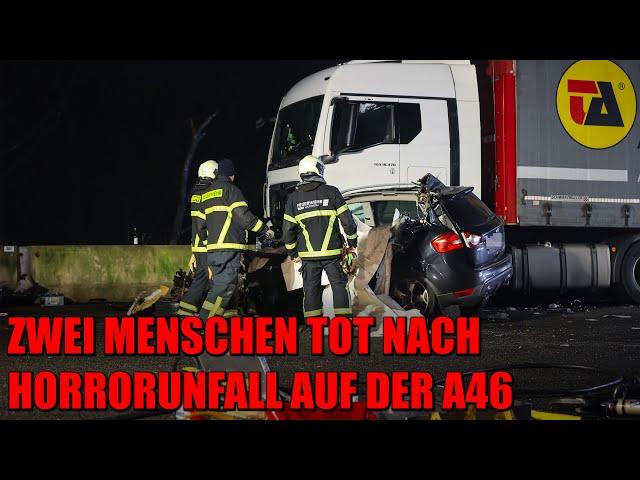 Horrorcrash auf der A46 in Wuppertal: Zwei Menschen tot nach Unfall an Raststätte | 11.12.2022