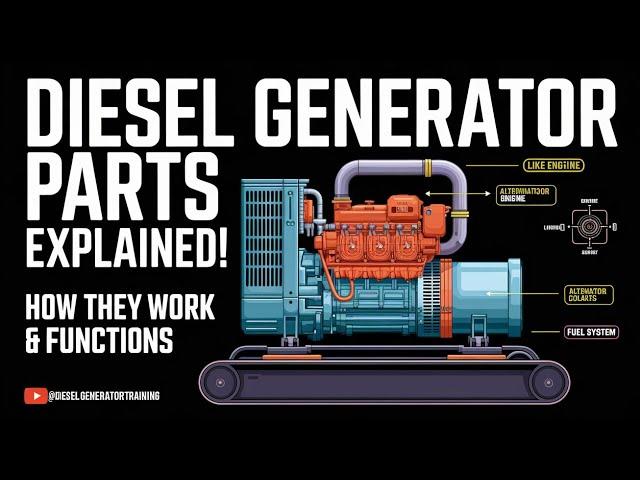 Diesel generator training, parts and components and working principle explain Power learning videos