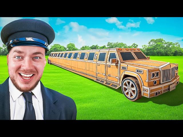 WE BUILT A BOX FORT LIMO! (Cardboard Crafts)