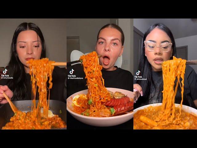 CHEESY BULDAK RAMEN MUKBANG - TikTok Compilation