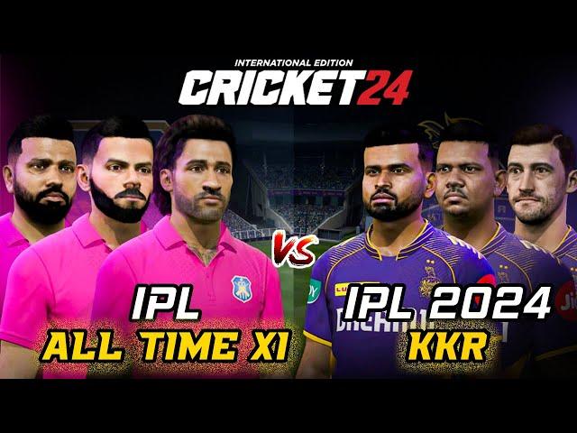 All time IPL XI vs IPL 2024 Champions KKR  - Cricket 24