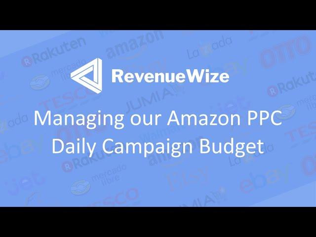 Managing our Amazon PPC daily campaign budget - RevenueWize