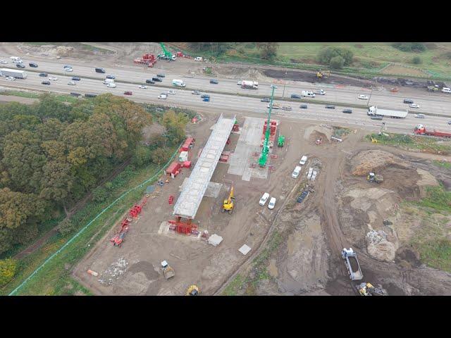 October 2024 - M25 Junction 10 Project - The new Clearmount Bridge nearly ready for installation