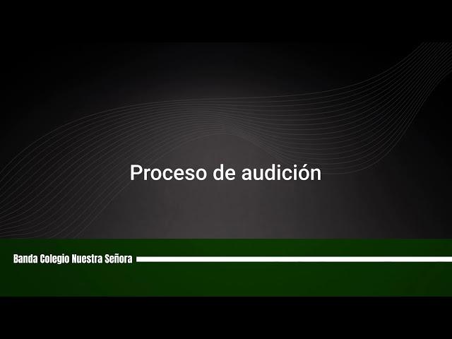 Audiciones BCNS 2021