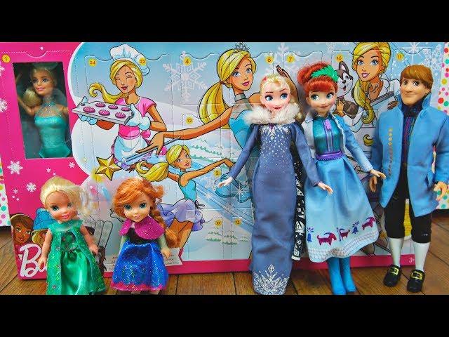 Elsa and Anna toddlers get Barbie's advent calendar