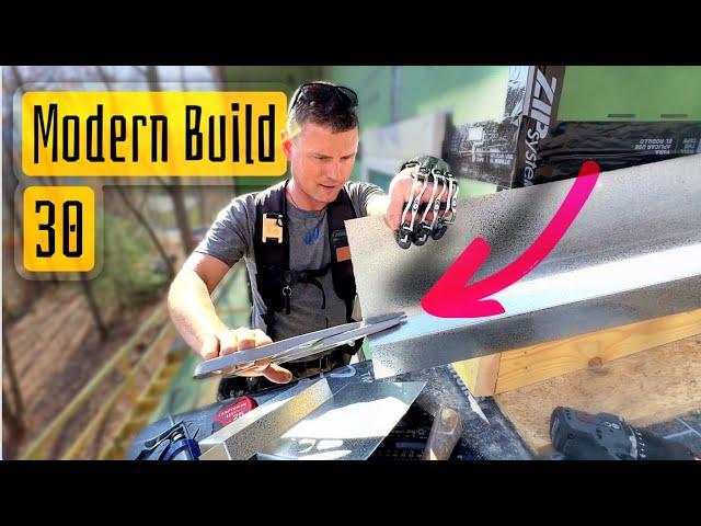 Modern Home Build | 30 | fabricating and installing roof flashings; siding and trim installation