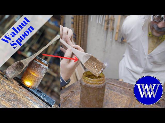 How To Make A Walnut Spoon From a Log with Better Pix