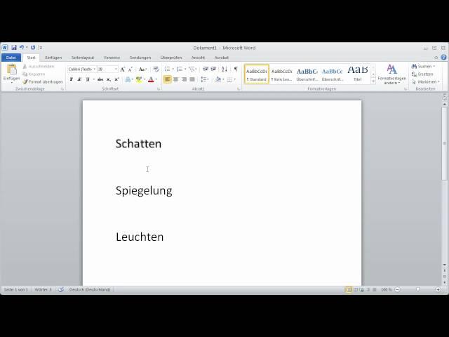Word 2010 - Den Schriften ein neues Aussehen verschaffen